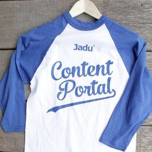 Thrifted Shirt, 3/4 Sleeve Novelty Baseball tee